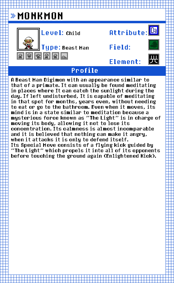 Digifake 04 - Monkmon (Profile) by oo00Mike00oo on DeviantArt