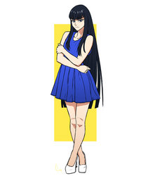 Satsuki Kiryuin haircut before/after (GIF) by ShortHairAficionado