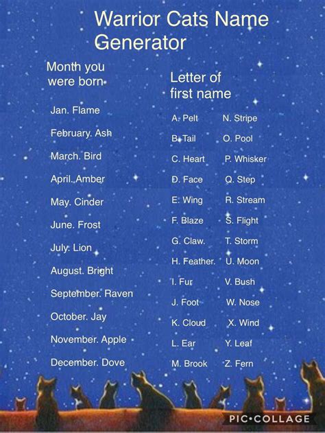Warrior Cat Name Generator! (Comment your cat name I'm curios) My