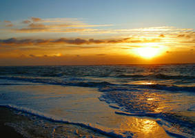 North Sea evening sun