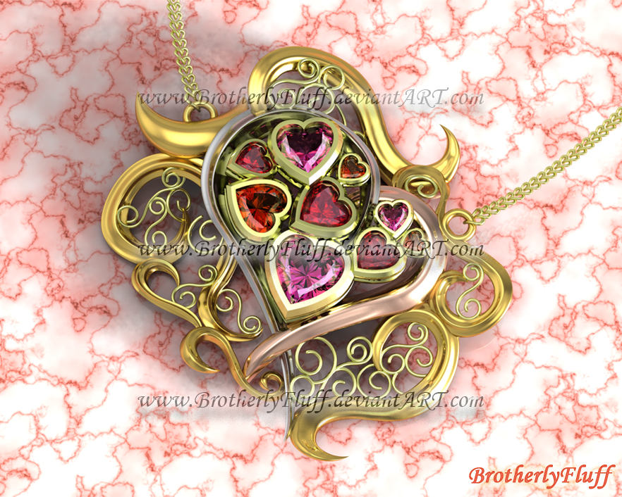 3D Beautiful heart pendant