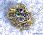 3D Bluetiful heart pendant by BrotherlyFluff
