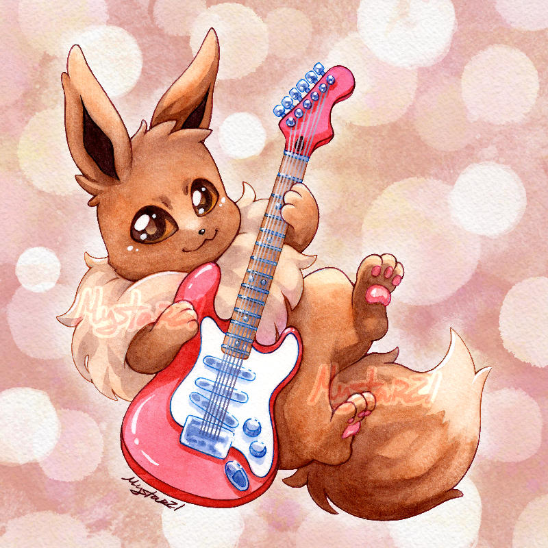 Pokemon Stratoaster Stratocaster Eevee by Mystar21 on DeviantArt