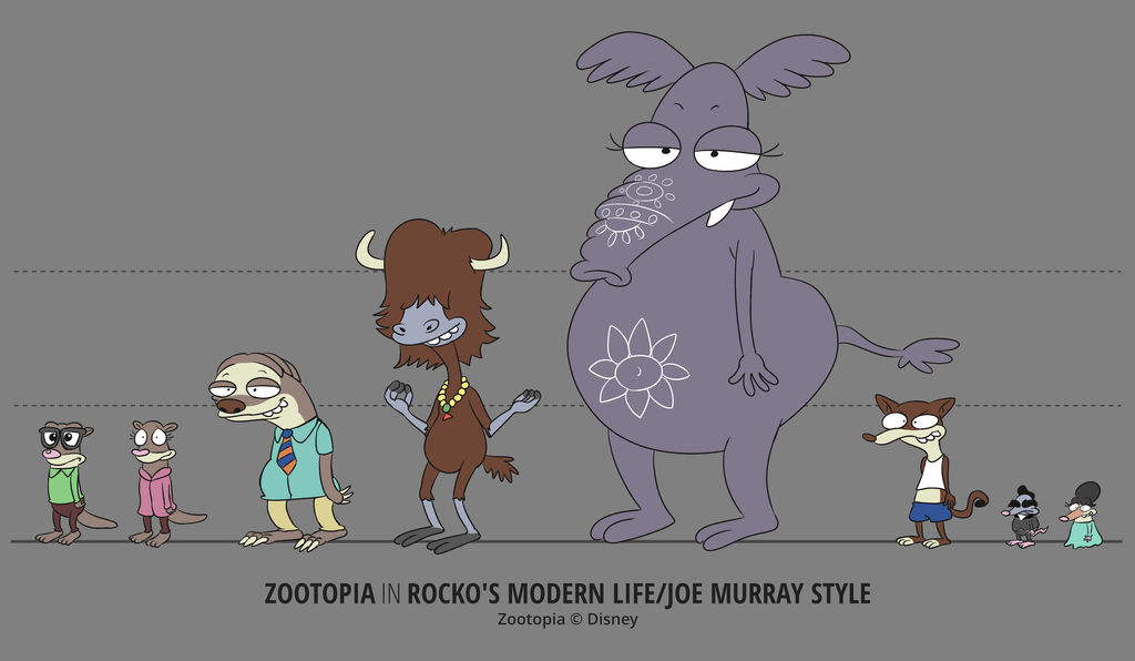 Zootopia Rocker Zootopia al estilo Joe Murray/Rocko's Modern Life by LACardozaRojas on ...