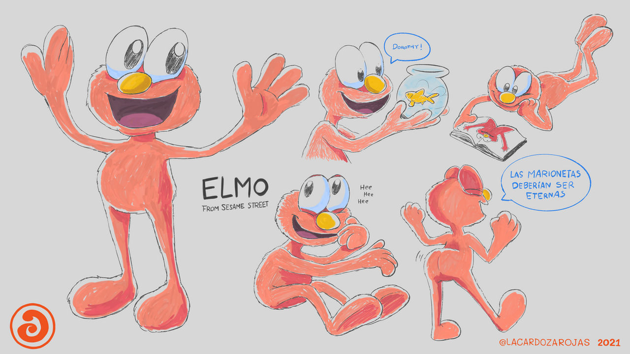 Tim Elmo Elmo Model Sheet (+Timelapse) by LACardozaRojas on DeviantArt