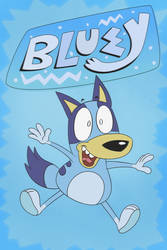 Poster of Bluey in RML style