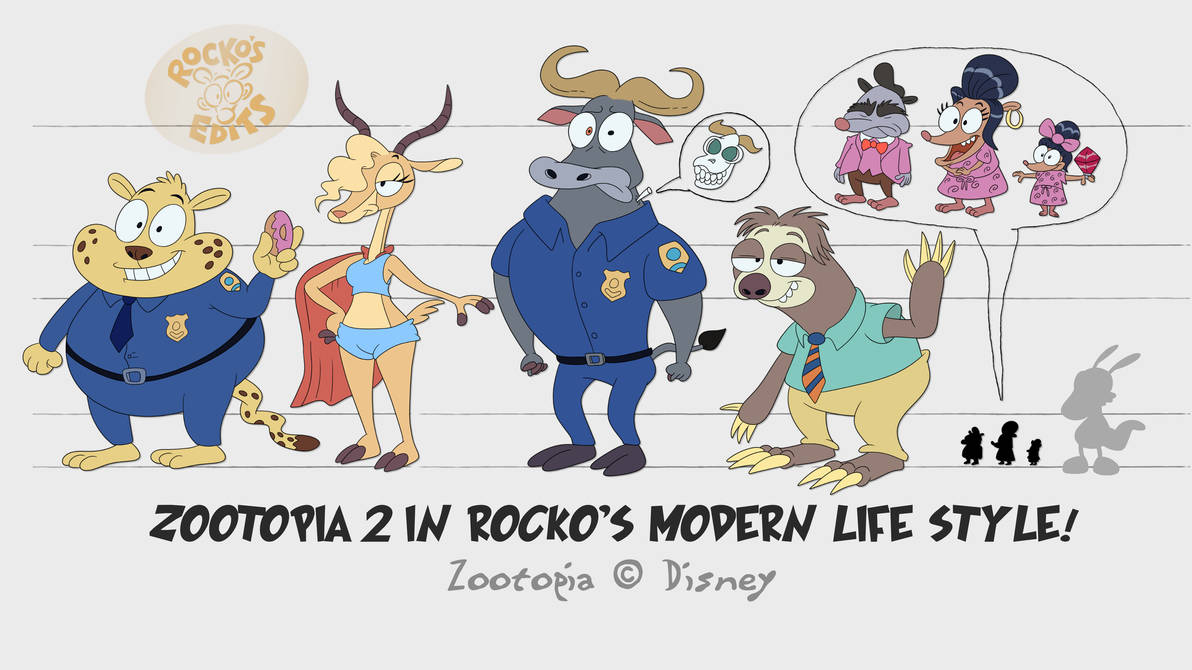 Zootopia Rocker Zootopia 2 but in Rocko Style! Part 2 by LACardozaRojas on DeviantArt