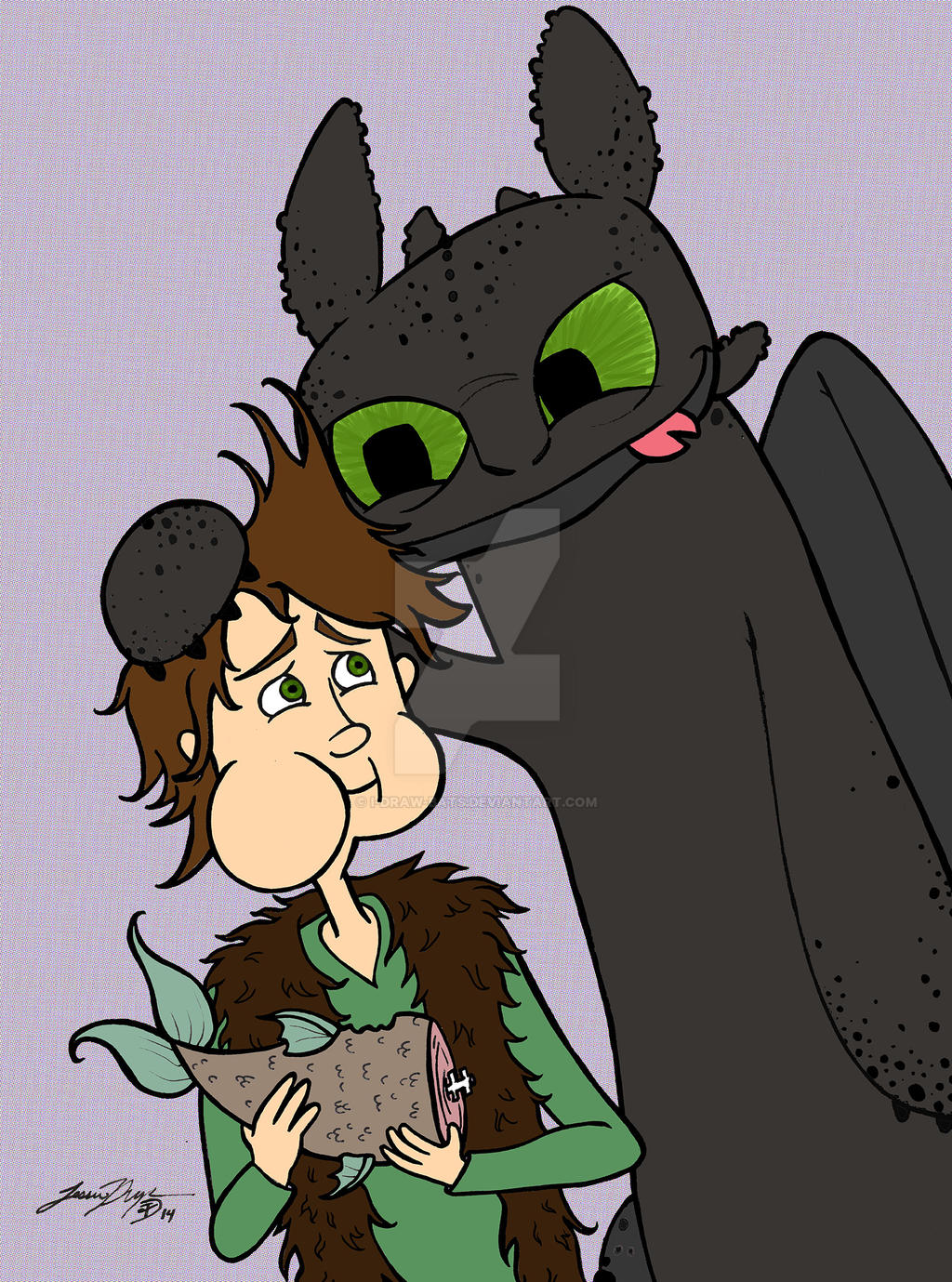 Hiccup and Toothless by i-draw-bats on DeviantArt