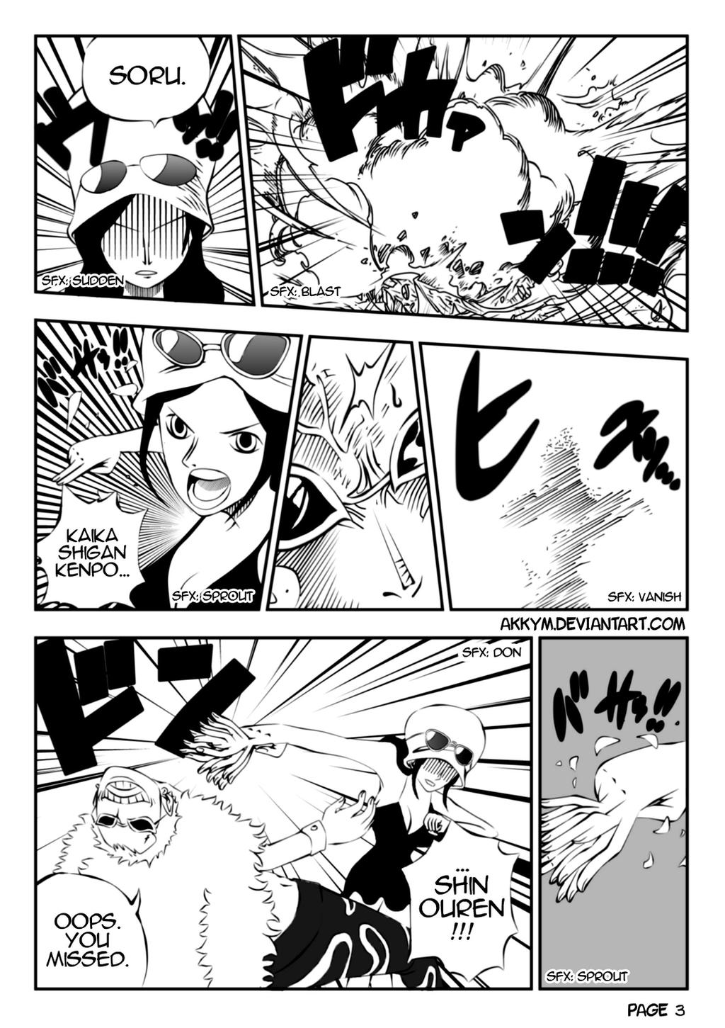 Rokushiki Robin illustrations (part 11) + Page 5 of the Robin: The Rokushiki  Demon fan manga!