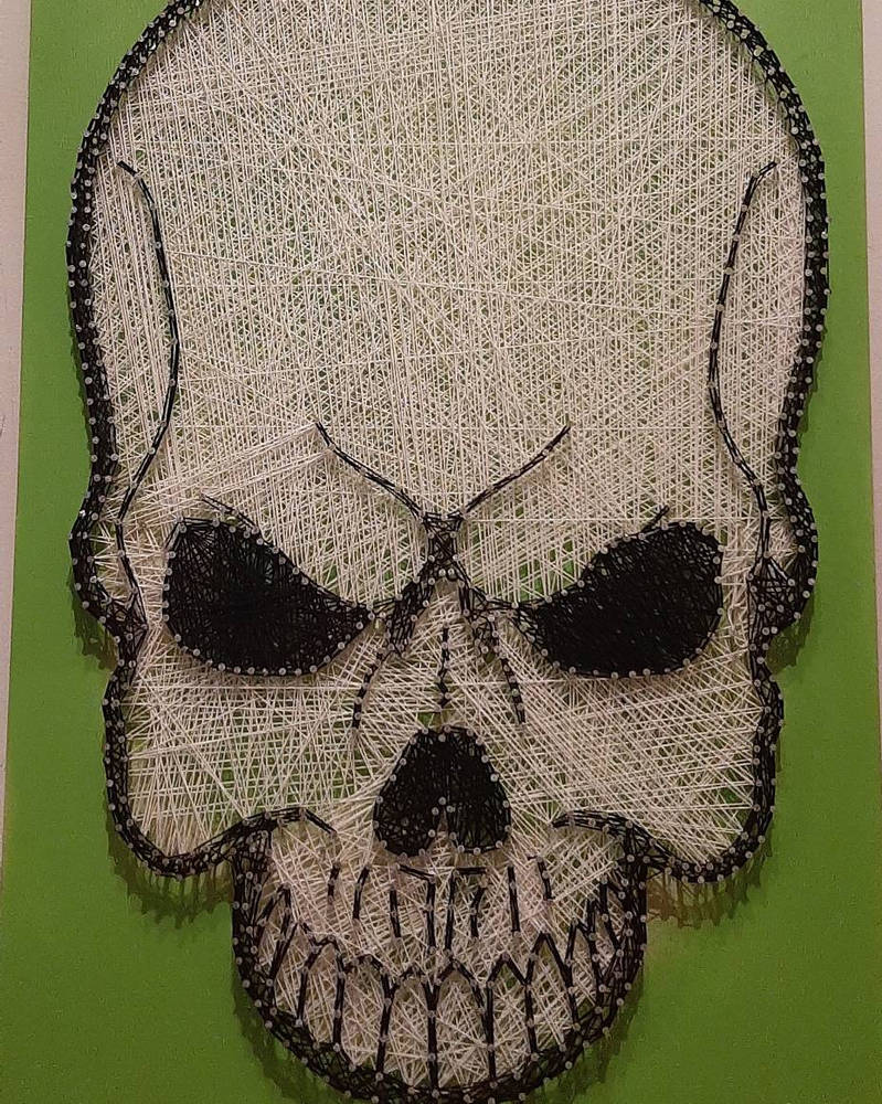 Skull String Design string art skull by kapralart on DeviantArt