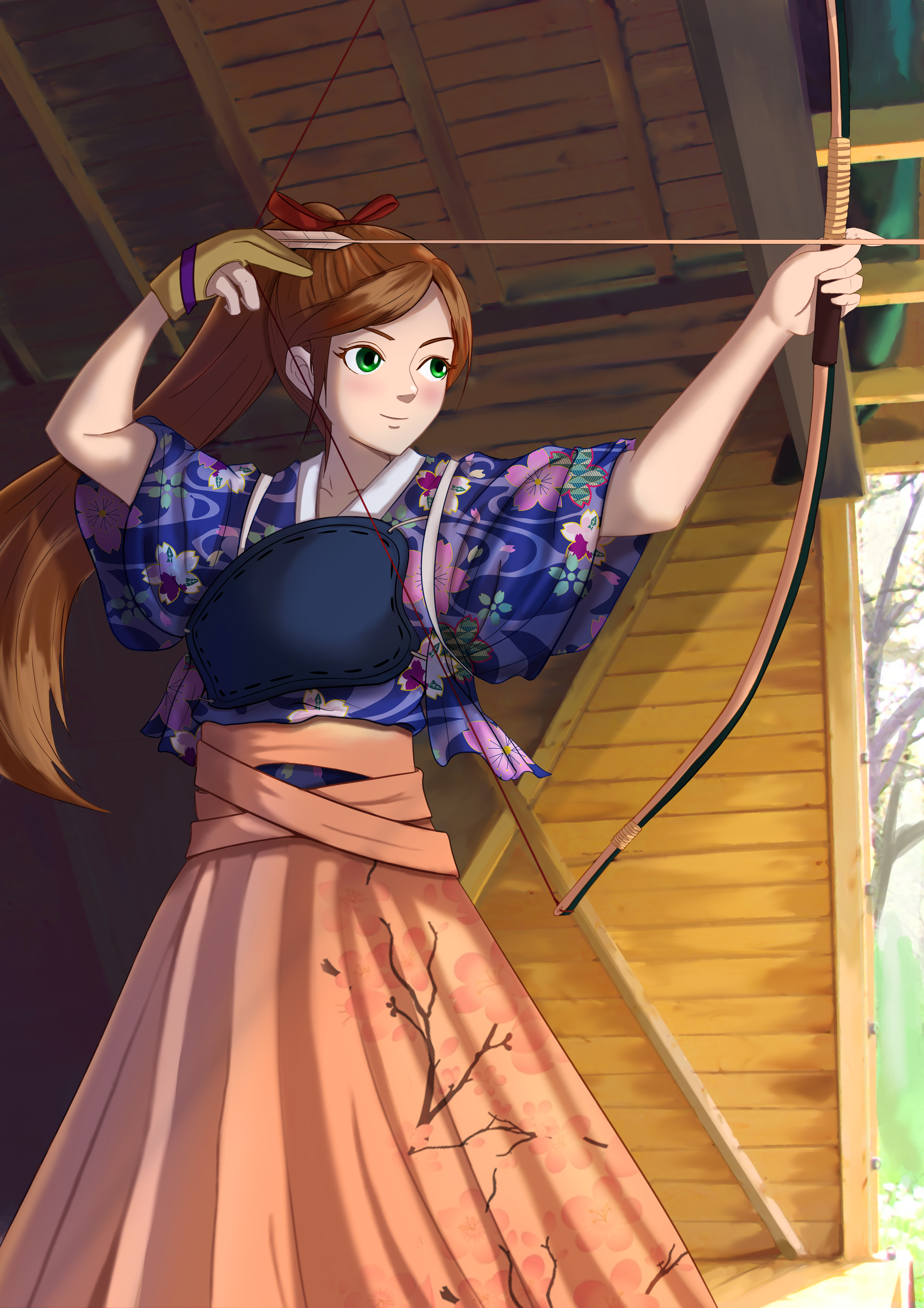 Manga Illustration - Kyudo Girl