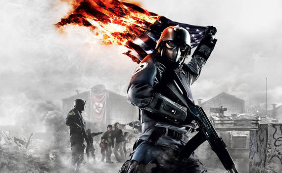 Homefront US flag Burning Wallpaper