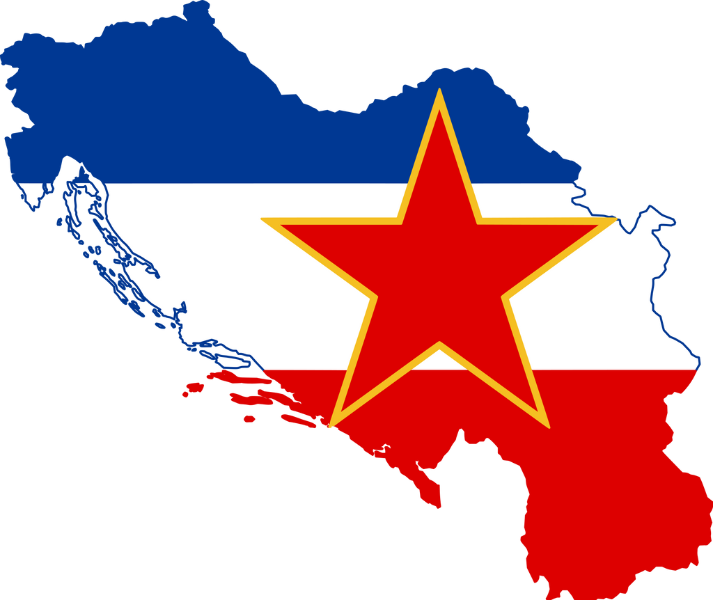 Flag map of Yugoslavia