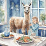 Kindness is sharing your dinner with a llama