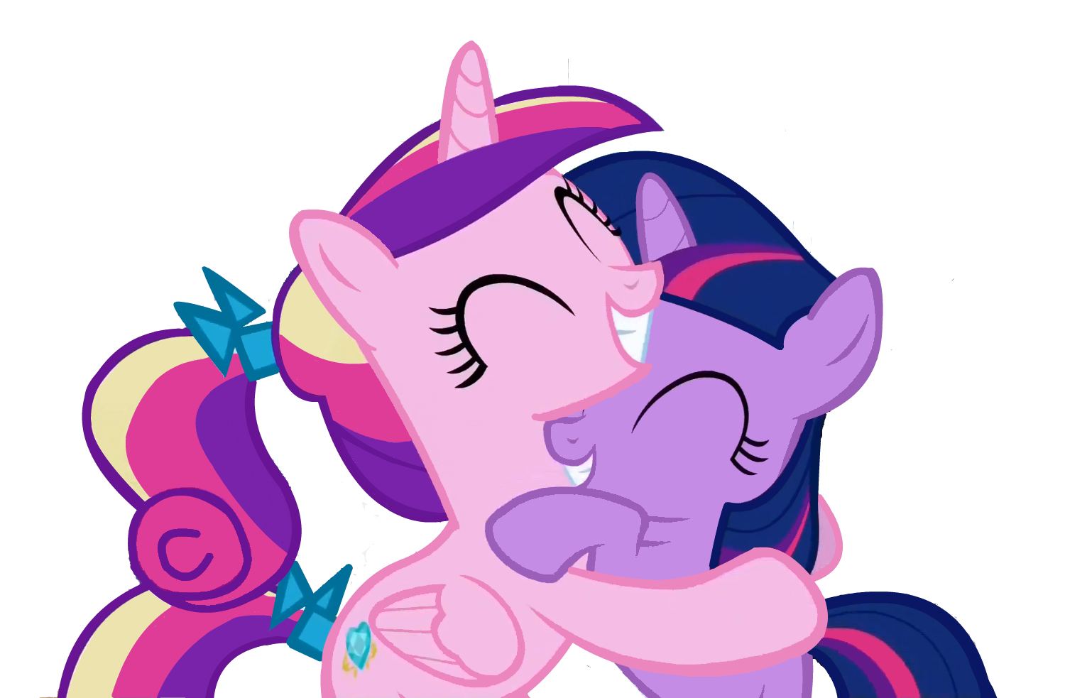 Filly Cadance and Twilight Hug