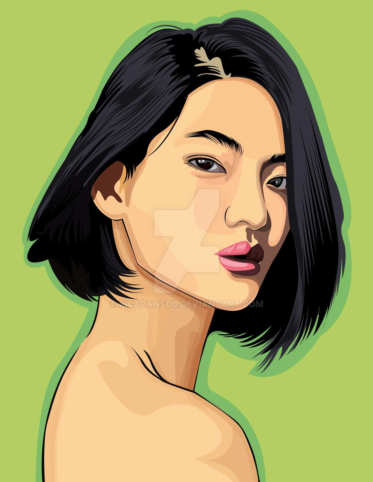 Lady Vector Portrait by picapansol on DeviantArt