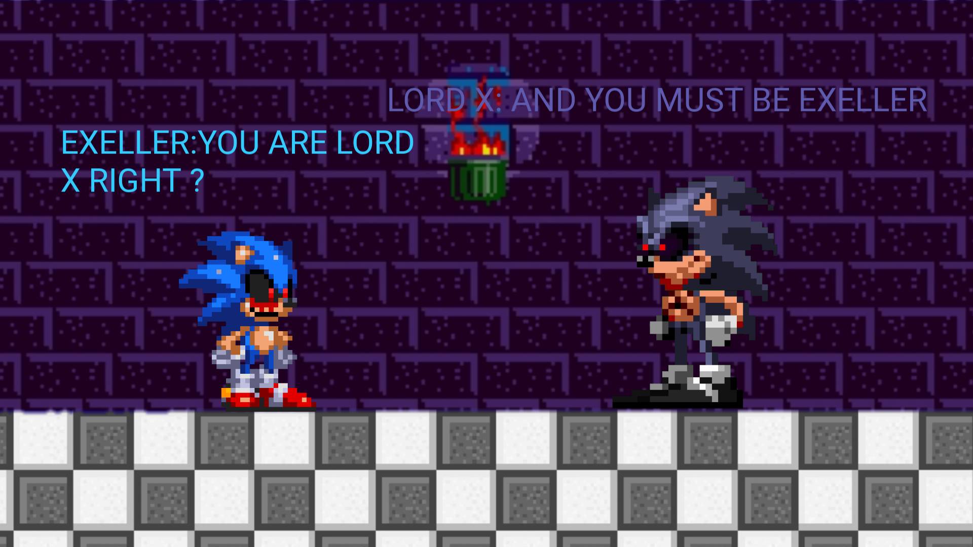 Exeller meets Lord x by Tailsthehedgehogsoni on DeviantArt