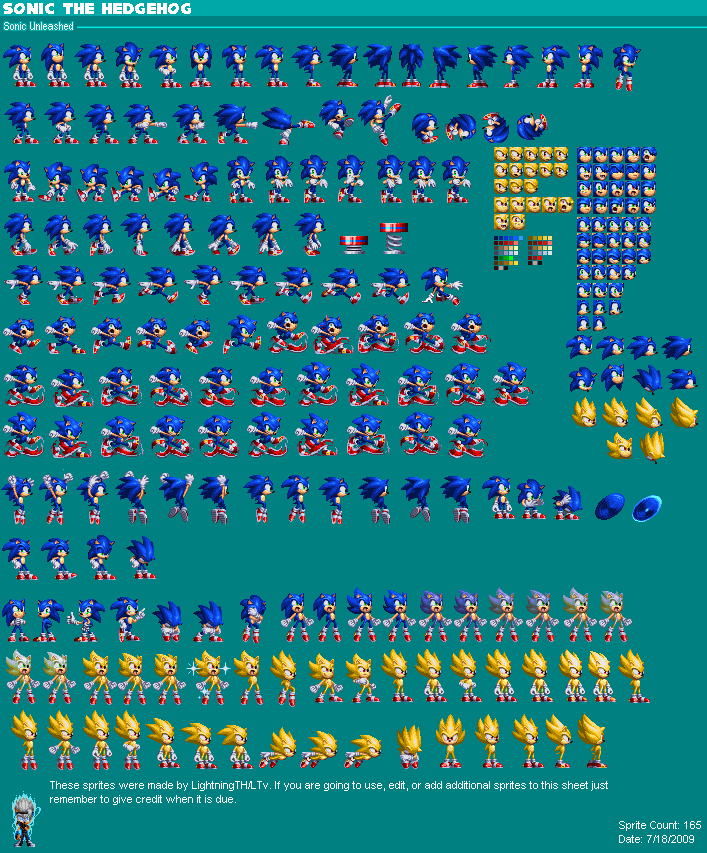 Modgen Classic Sonic Supreme Sprite Sheet Complete by SONIcsez1234 on  DeviantArt