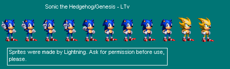 Sonic the Hedgehog 3X32 Bit style