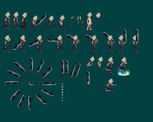 Custom Made Cloud Strife Sprites (Very Old!!!)