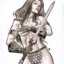 Red Sonja with markers