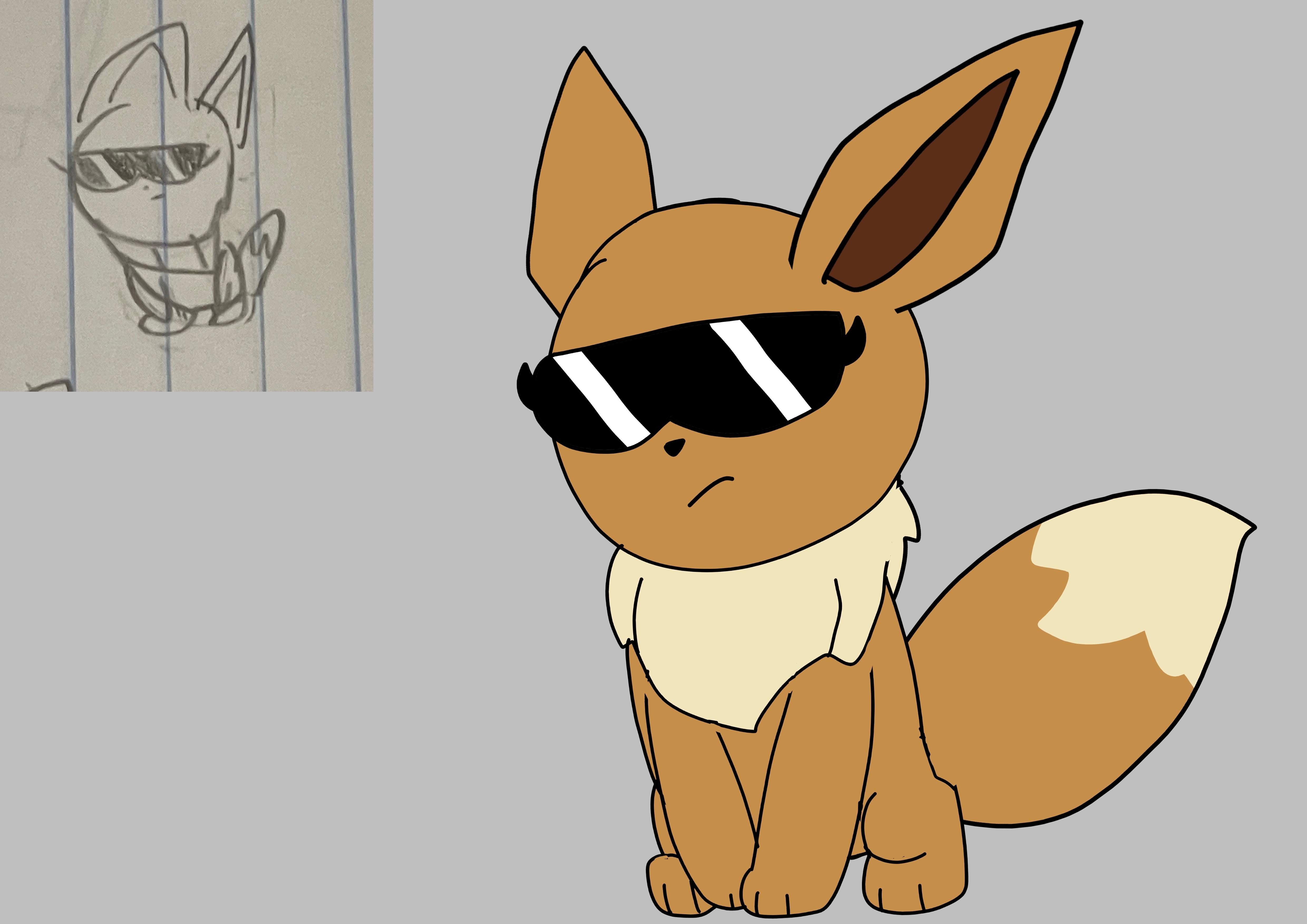 A very cool Eevee by Sketchyboi25 on DeviantArt