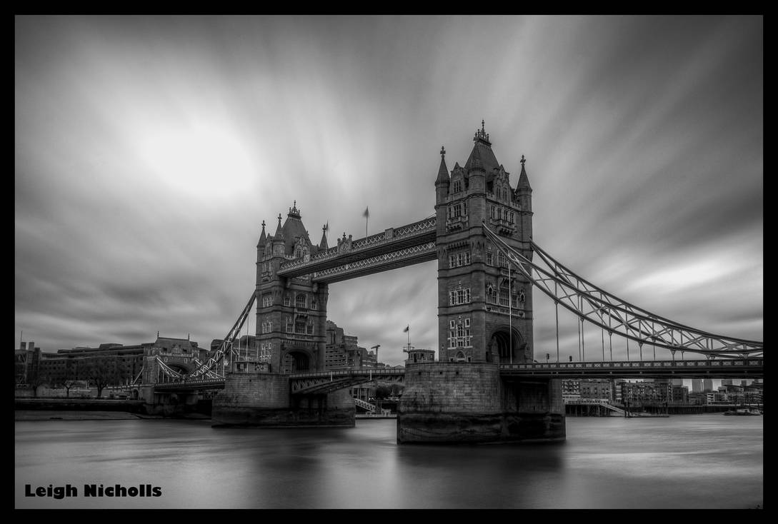 Tower Bridge black and white by nicholls34