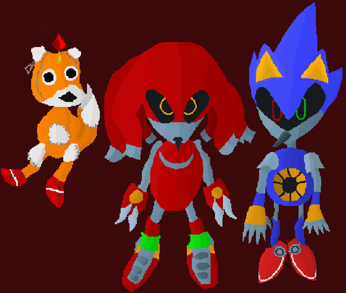 Metal Knuckles, Sonic, Tails Doll - Sonic R by TimeLierG on DeviantArt