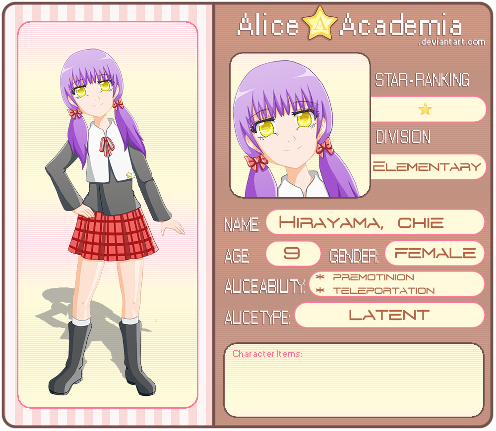 Alice Academia-  Hirayama, Chie