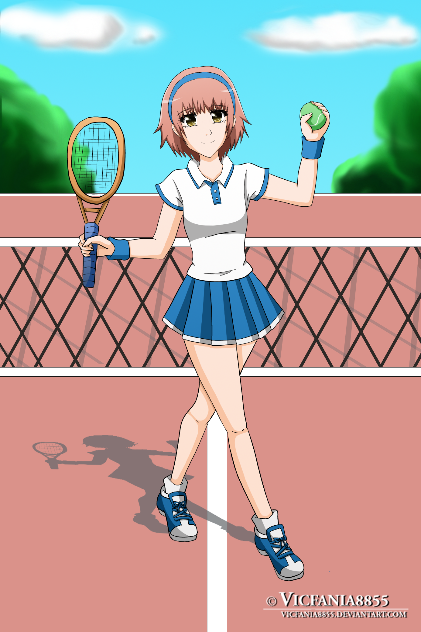 MIka ready to play tennis