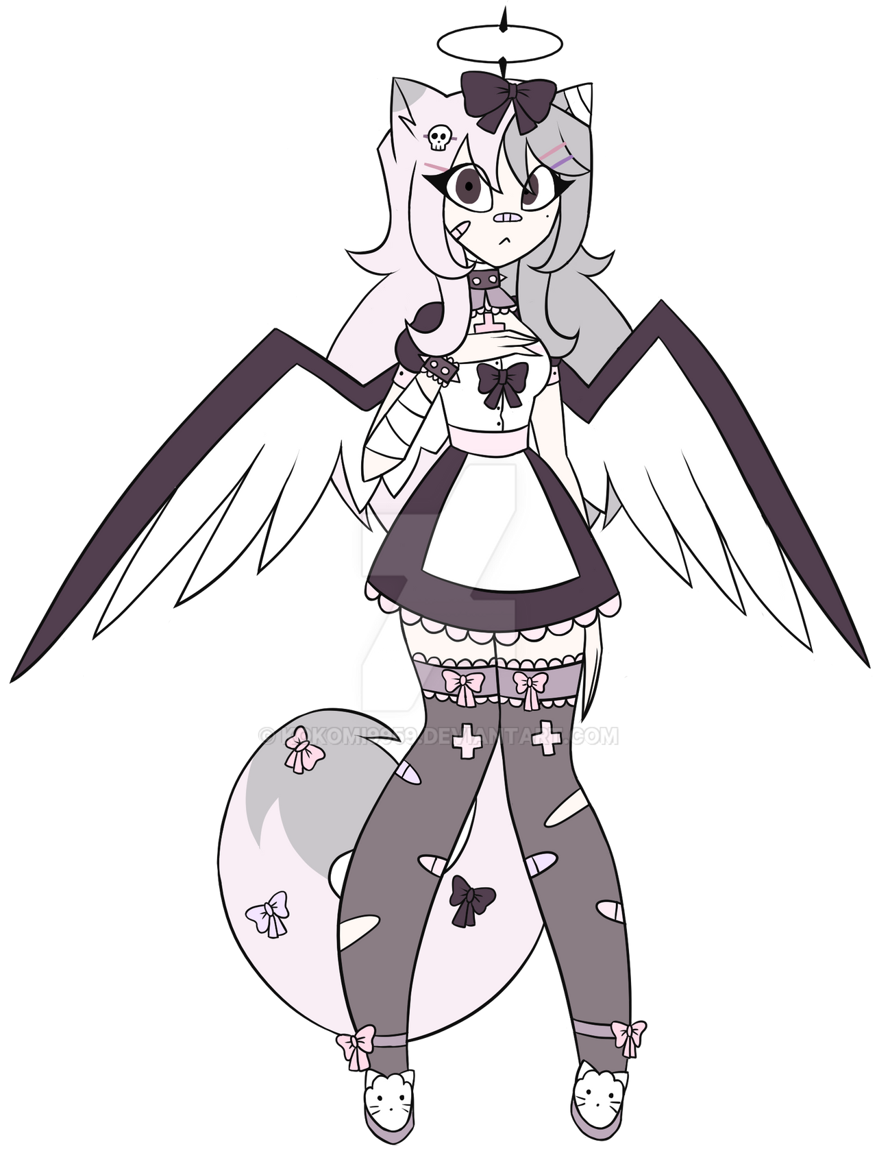 Hazbin hotel redesign angel oc elaine by kokomi9959 on DeviantArt