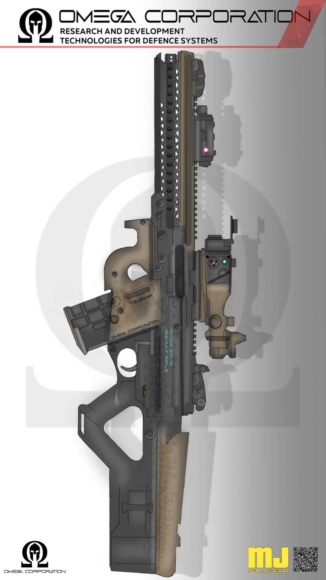 Xm Alien Rifle RECOM XM-70 ASSAULT RIFLE by manjreco on DeviantArt