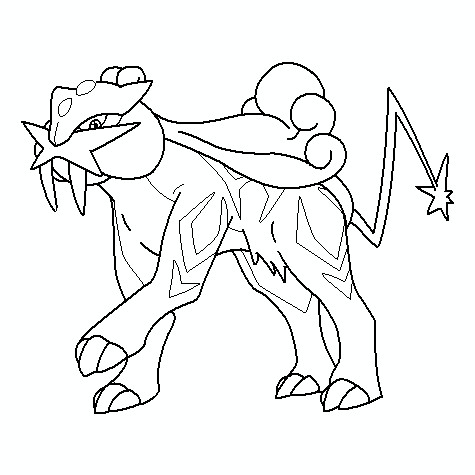 No Color Riku Pokemon Pokemon Coloring Pages Raikou