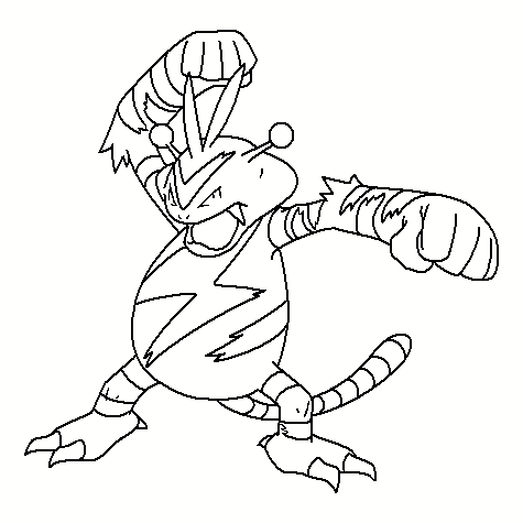 125 Electabuzz  Coloring  Page  by Nikki M Garrett on DeviantArt