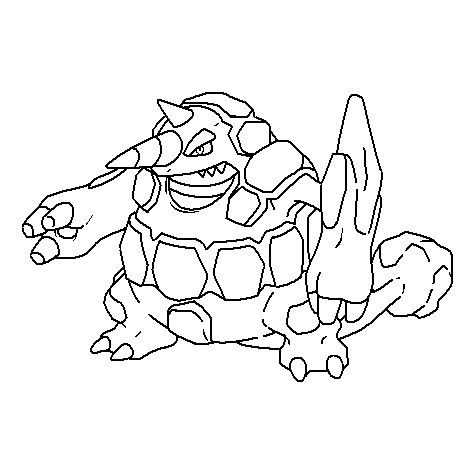 Rhyperior Draw 464-Rhyperior Coloring Page by Nikki-M-Garrett on DeviantArt