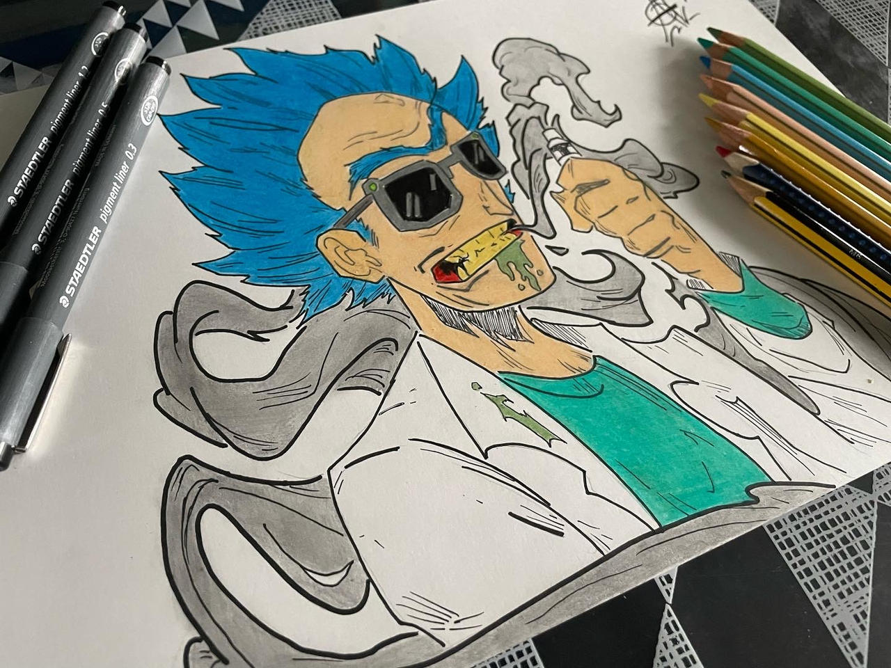 Smoking Rick by shinigamiace1 on DeviantArt