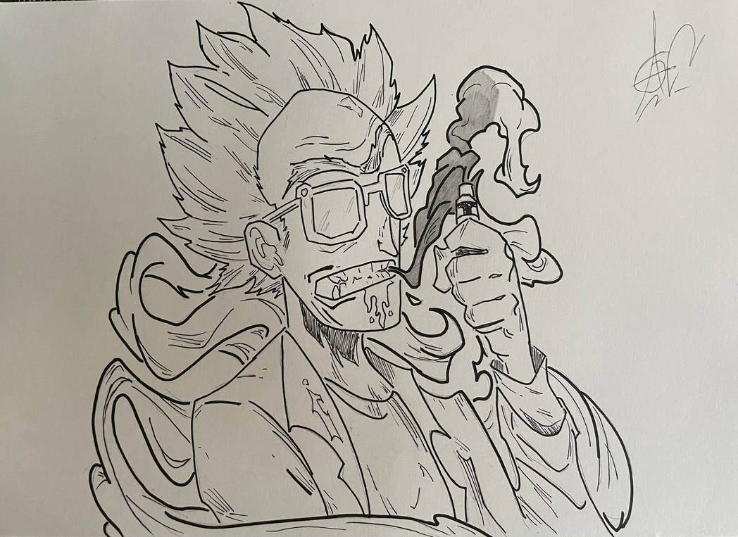Smoking Rick by shinigamiace1 on DeviantArt