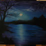 Moonlit Mountain Lake