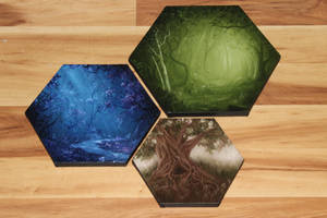 Hexagon Forest Paintings