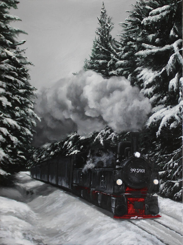 Winter Train by scenesbycolleen on DeviantArt