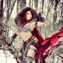 Winter Red Sonja cosplay