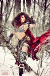 Winter Red Sonja cosplay