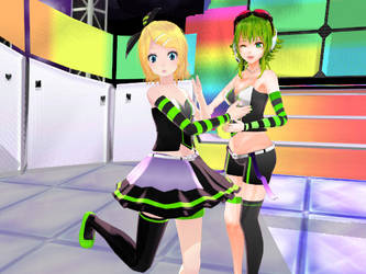 [MMD] Rin Kagamine y Gumi Megpoid.LUVORATORRRRRRY!