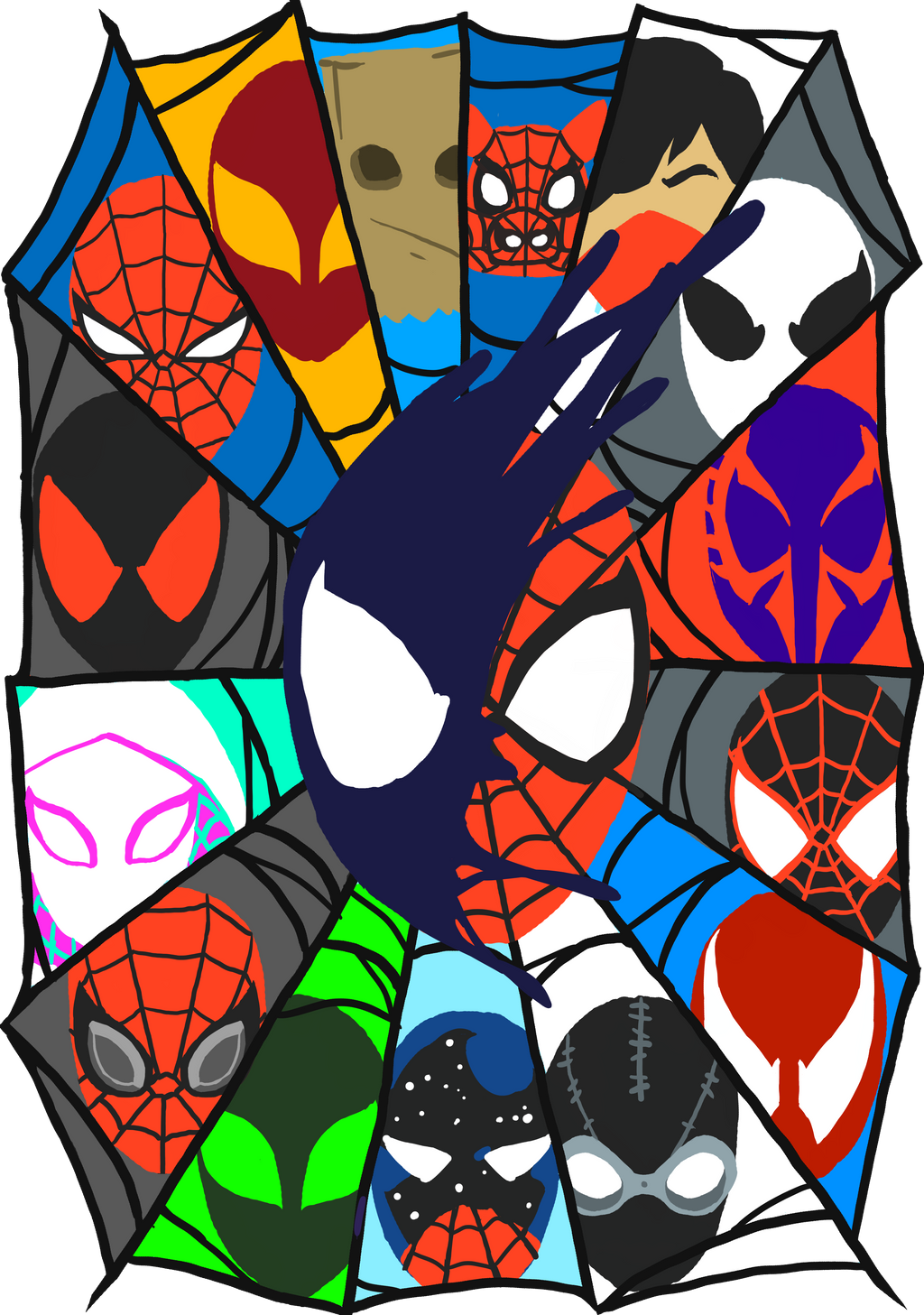 (alternate) MrRizeAG DeviantArt Spider-Man by on T-shirt Design