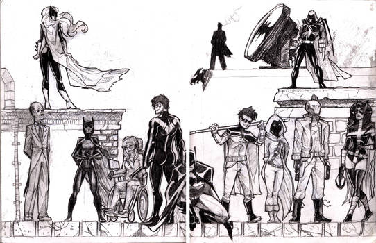 The Batman Family [original sketch]