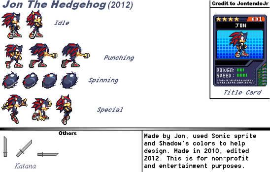 Jon the Hedgehog (2012 Unfinished)