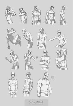 Sketchdump August 2016 [Male Anatomy]