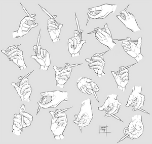 Sketchdump December 2018 [Hands with syringe]