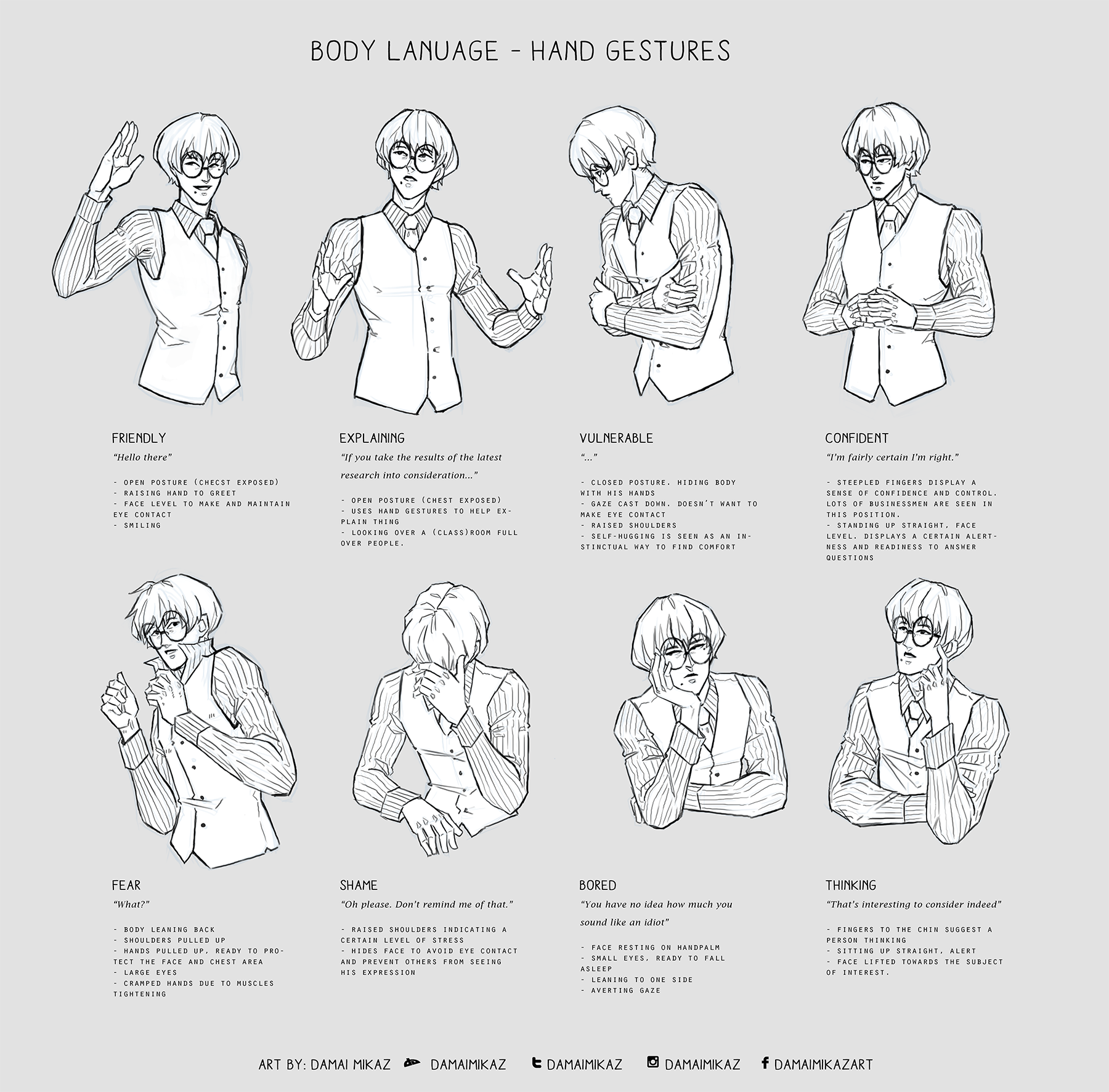 Body Language - Hand gestures by DamaiMikaz on DeviantArt