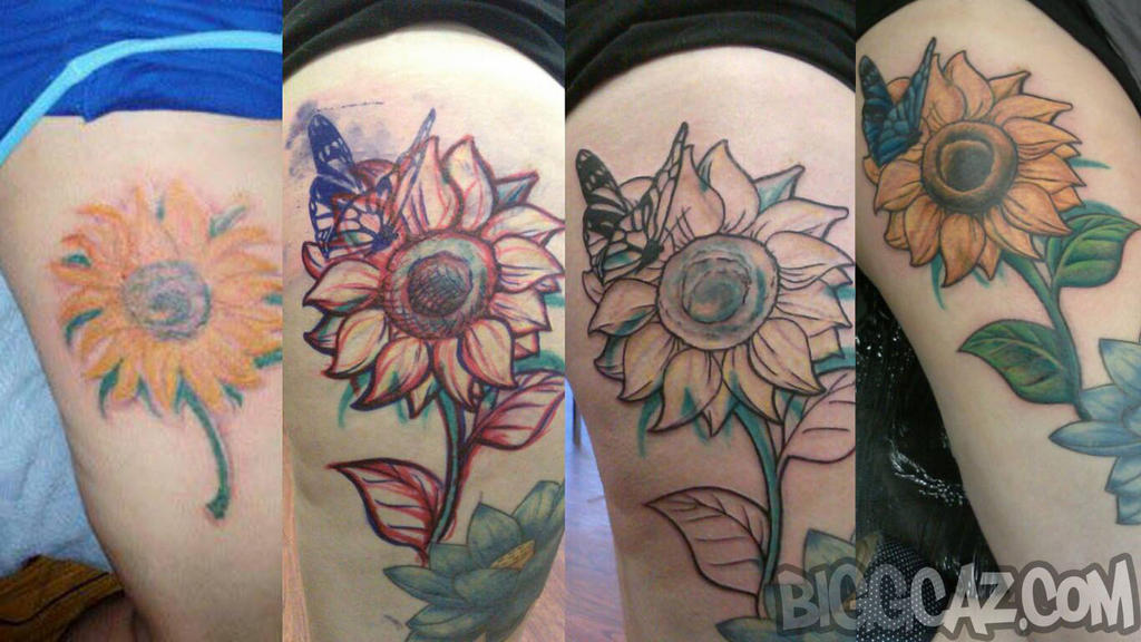 Sunflower Coverup Tattoo By BiggCaZ On DeviantArt sunflower-coverup-tattoo-by-biggcaz-on-deviantart